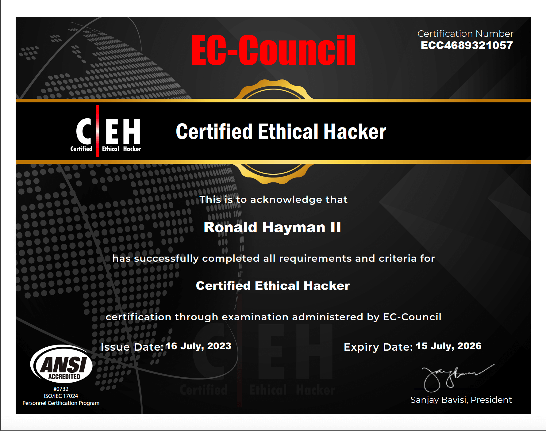 Certified Ethical Hacker